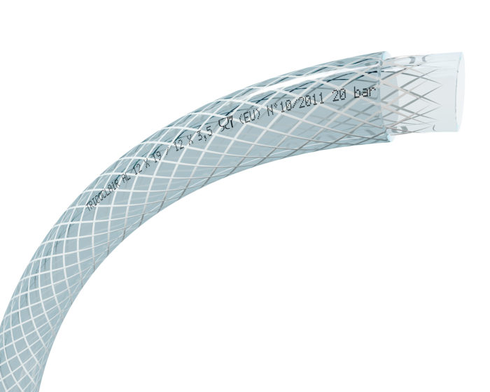 TRICOFLEX TRICOCLAIR AL Polyvinyl Chloride Polyvinyl Chloride, Hose Pipe, 8 mm ID, 14 mm OD, Clear, 25 m