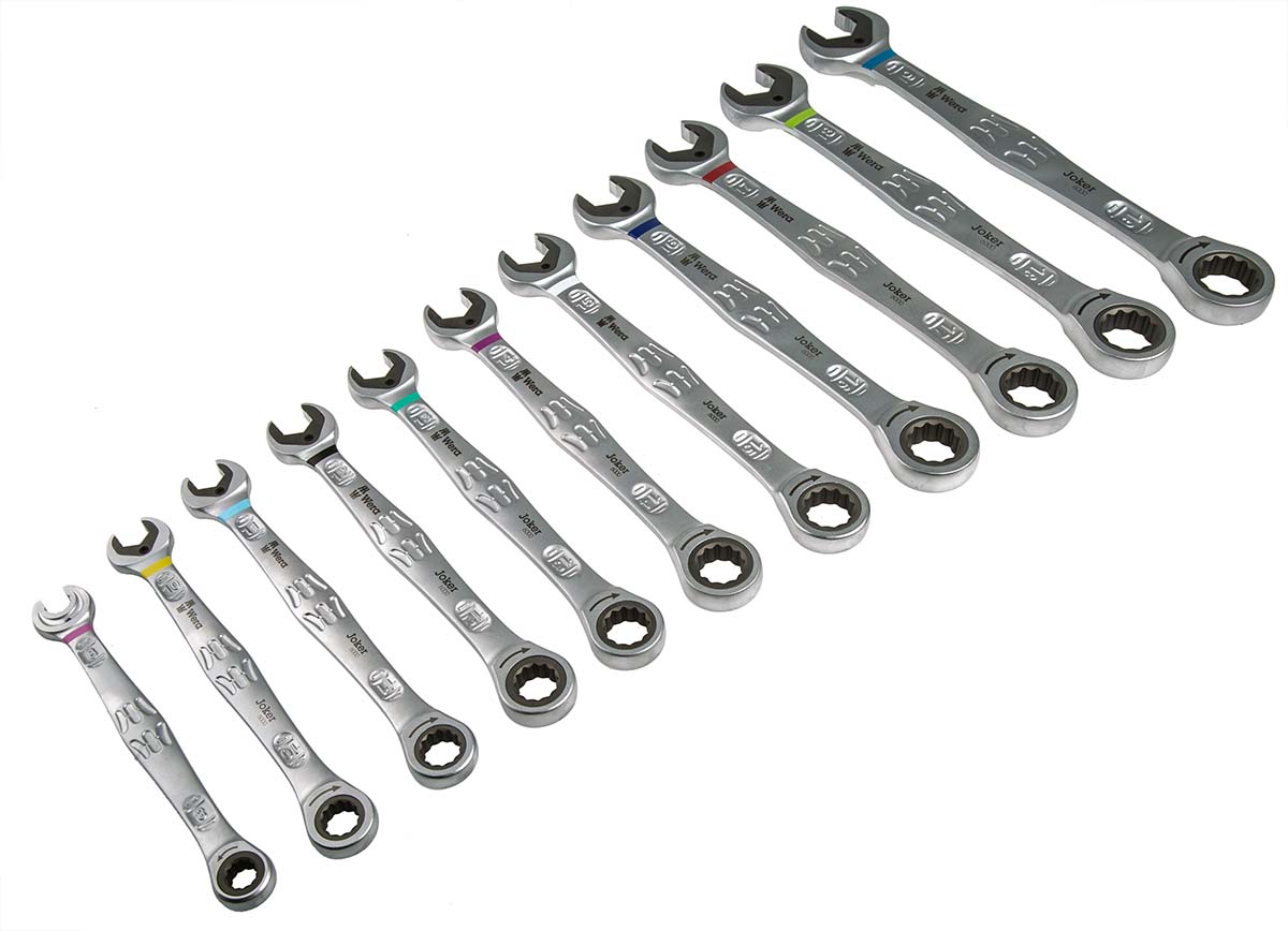 05020013001 Wera 11-Piece Spanner Set, 8 to 19 mm, Chrome Molybdenum Steel