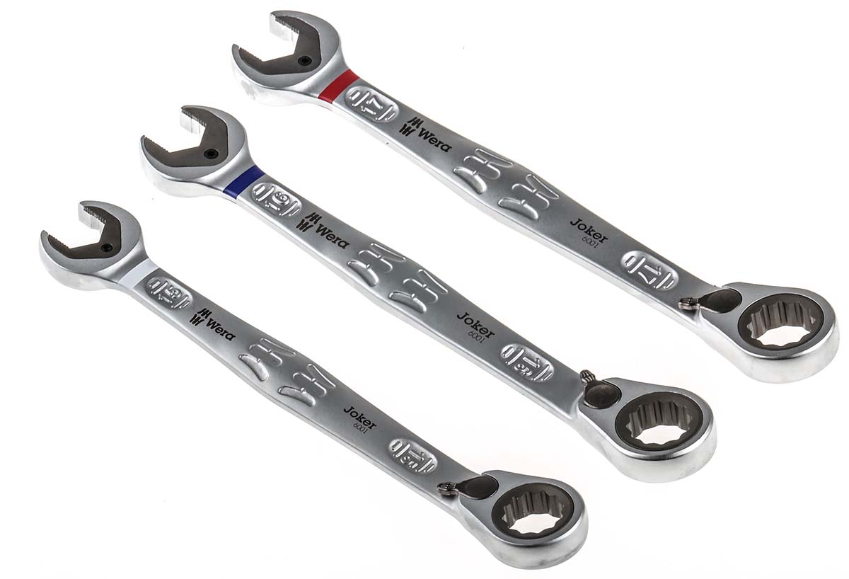 05020091001 Wera 11-Piece Spanner Set, 8 to 19 mm, Chrome Molybdenum Steel