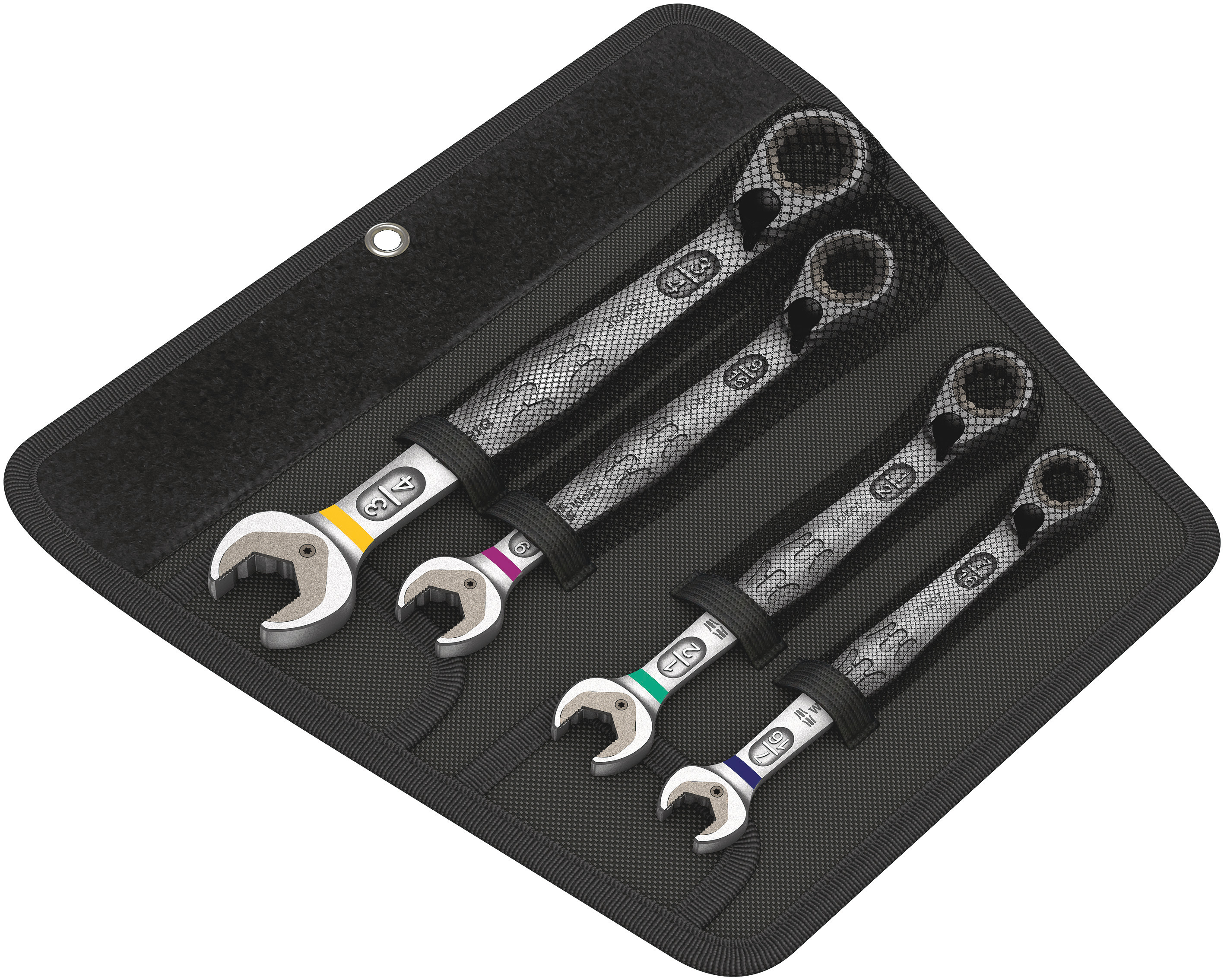 Wera 4-Piece Spanner Set, 7/16 to 3/4 in