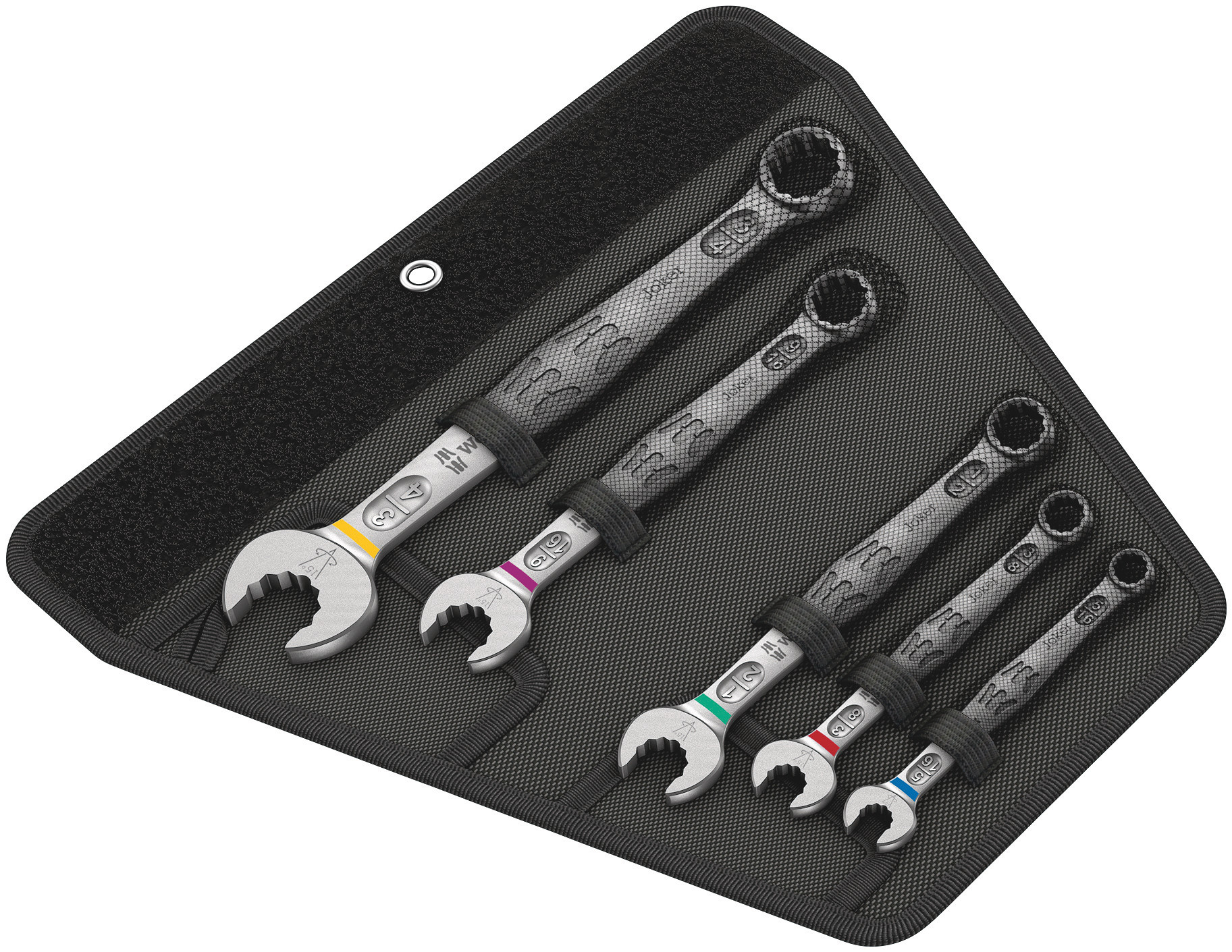 Wera 5-Piece Ring Spanner Set, 5/16 To 3/4 in, Chrome Molybdenum Steel