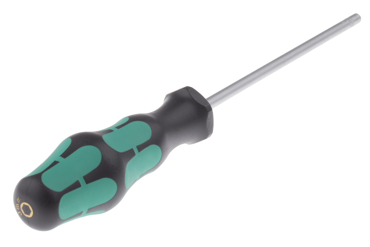 05028205001 Wera Hexagon Nut Driver, 3 mm Tip, 125 mm Blade, 223 mm Overall