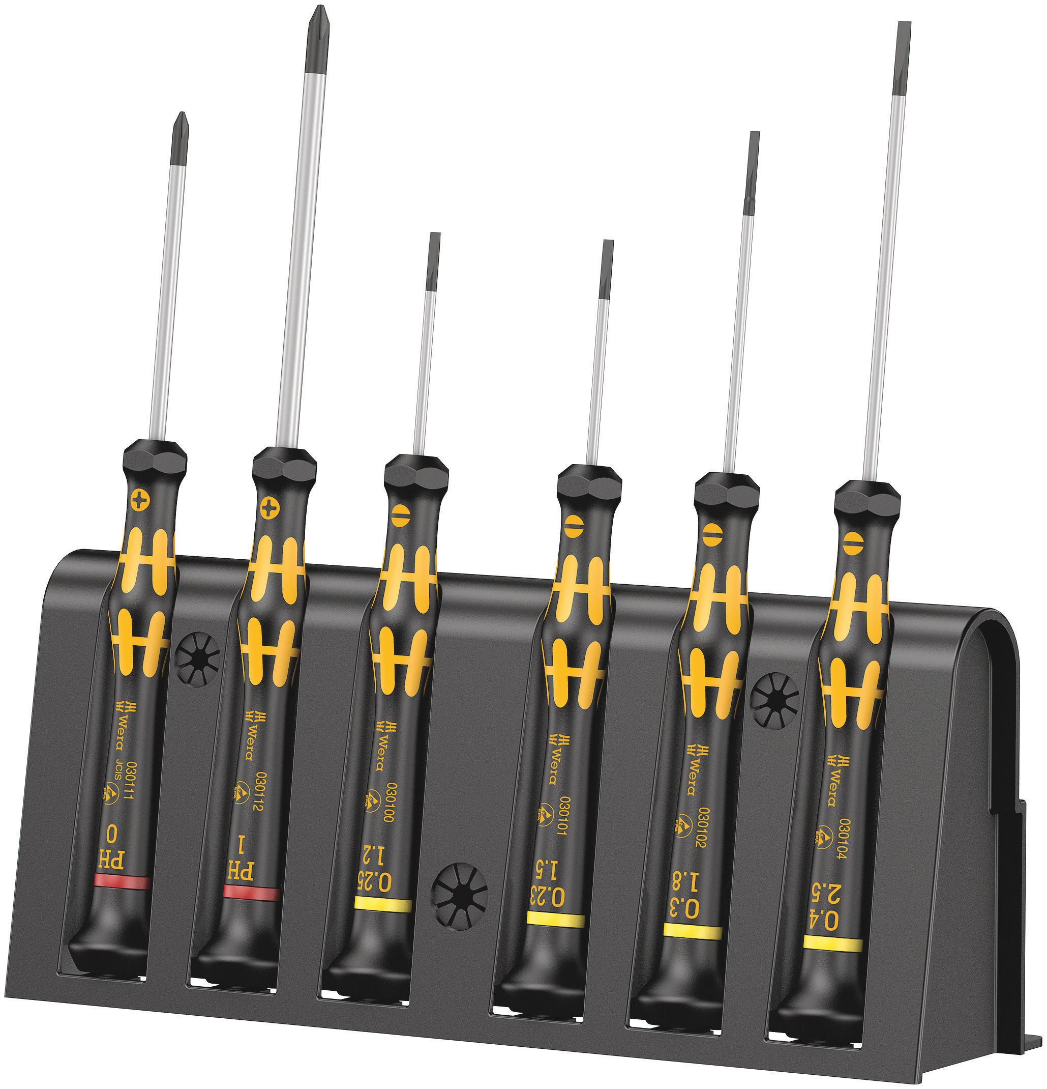 Wera Slotted, Phillips Precision, 6-Piece ESD Safe