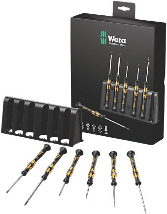 05030170001 Wera Slotted, Phillips Precision, 6-Piece ESD Safe