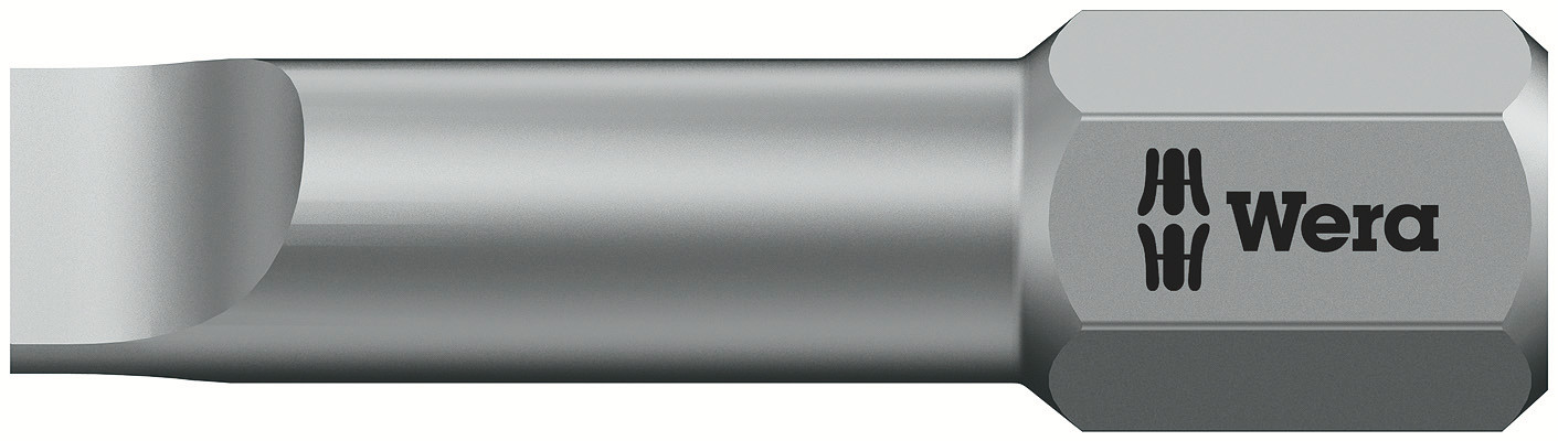 Wera Screwdriver Bit, 1/4 in Tip, Hex Drive, 25 mm Overall 1-Piece