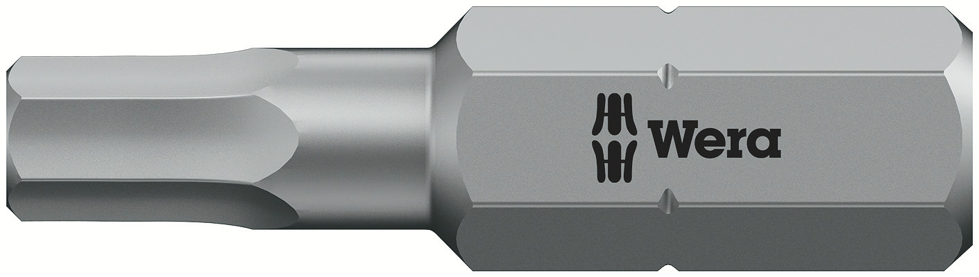 Wera Hex-Plus Screwdriver Bit, 0.25 mm Tip, 4 mm Tip, Hex Drive 1-Piece