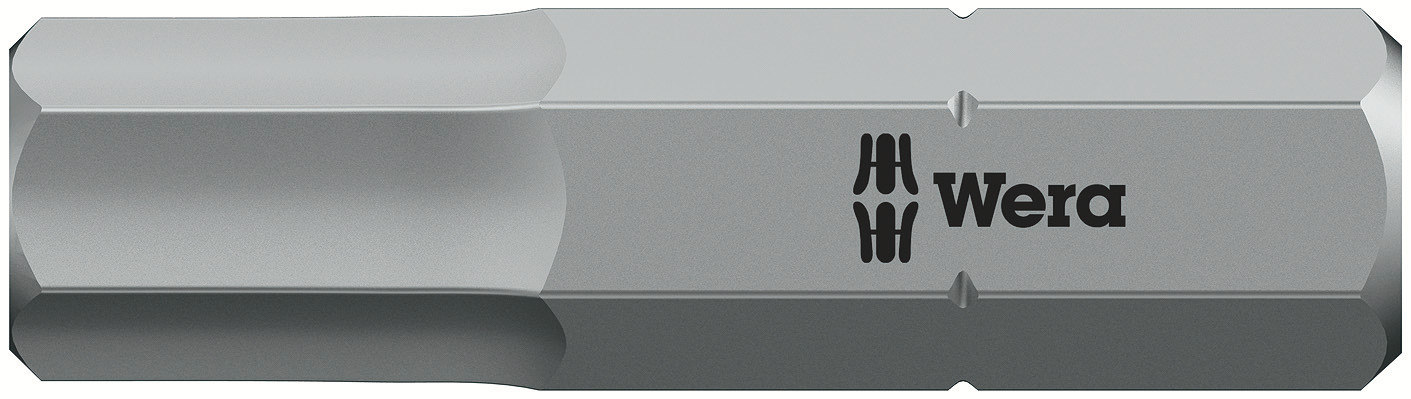 Wera Hex-Plus Screwdriver Bit, 0.25 mm Tip, 6 mm Tip, Hex Drive 1-Piece