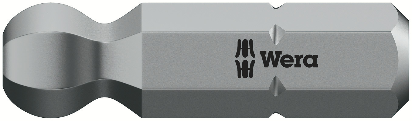 Wera Hex Screwdriver Bit, 0.25 mm Tip, 5 mm Tip, Hex Drive, 25 mm Overall 1-Piece