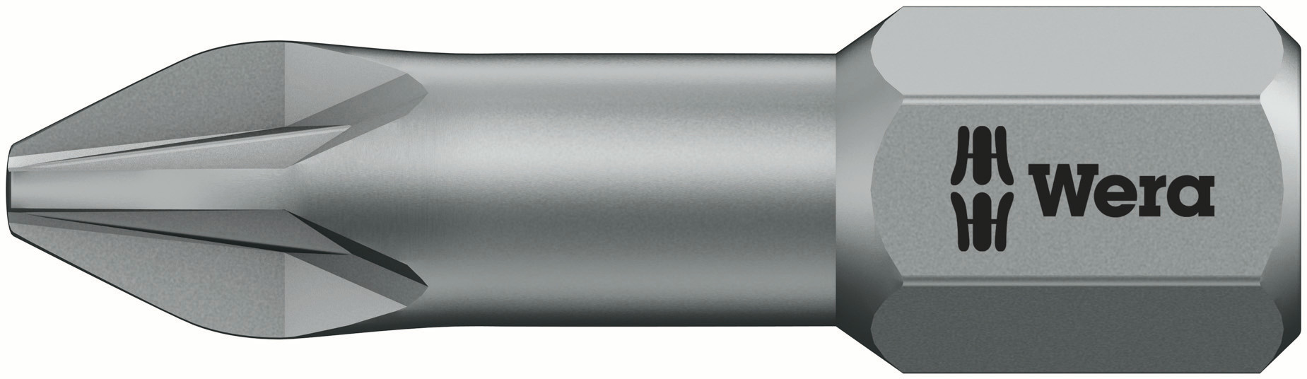Wera Screwdriver Bit, 6.35 mm Tip, PZ1 Tip, Hex Drive, 25 mm Overall 1-Piece