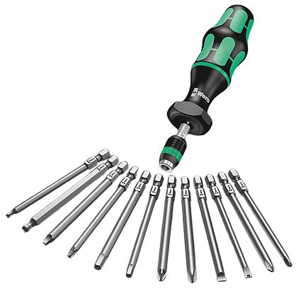05059293001 Wera Torque Screwdriver Hexagon, Hex-Plus, Phillips, Pozidriv, Slotted, Torx Torque Screwdriver & Bit Set, 1.2 To 3 Nm,