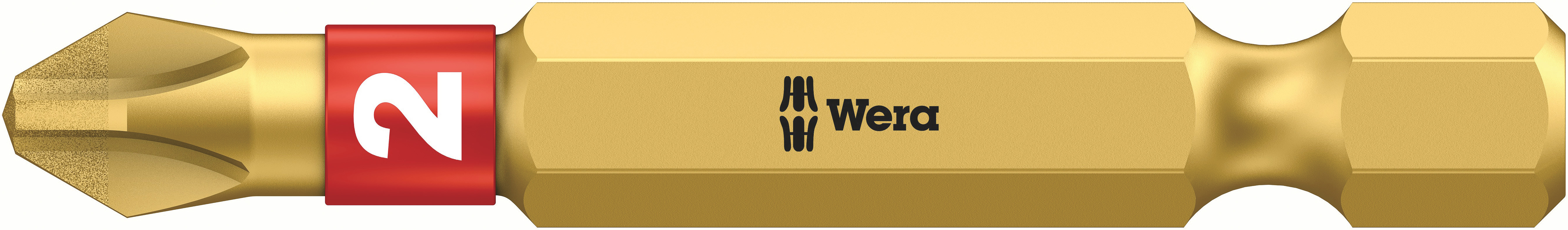 Wera Screwdriver Bit, 50 mm Tip, PH2 Tip, Hex Drive 1-Piece