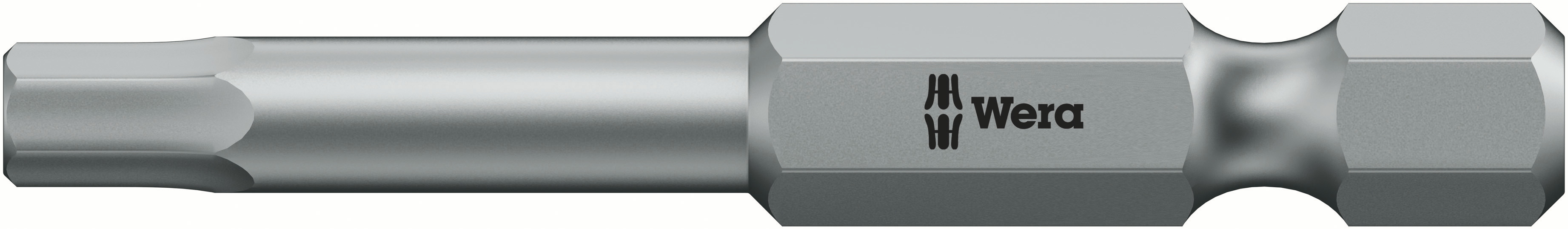 Wera Hex Screwdriver Bit, 1/4 in Tip, 2 mm Tip, Hex Drive, 50mm Overall 1-Piece