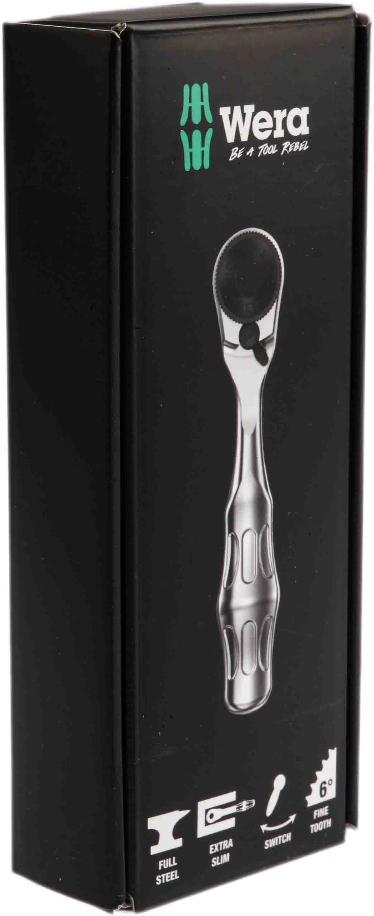 05073230001 Wera Zyklop 1/4 in Ratchet with Ratchet Handle, 87mm Overall