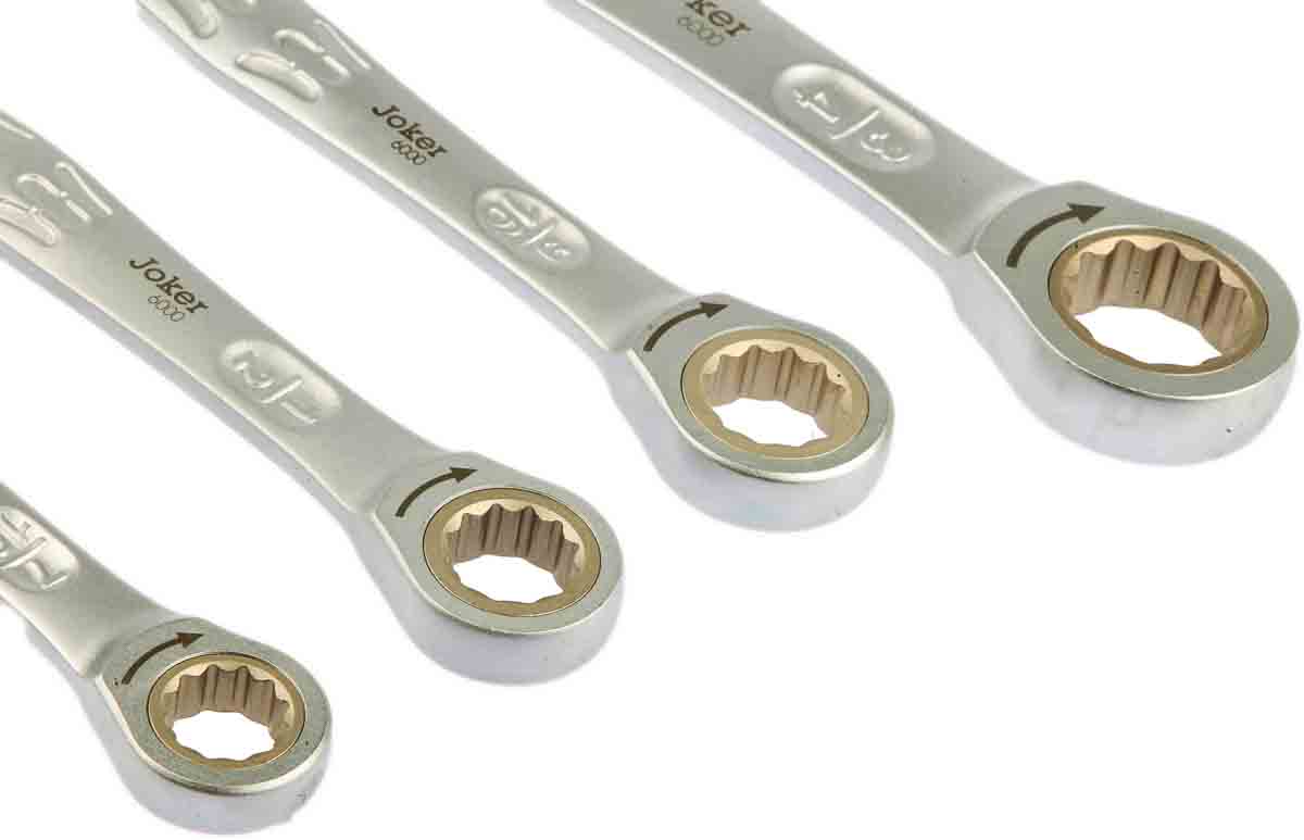 05073295001 Wera 4-Piece Spanner Set, 7/16 to 3/4 in, Chrome Molybdenum Steel