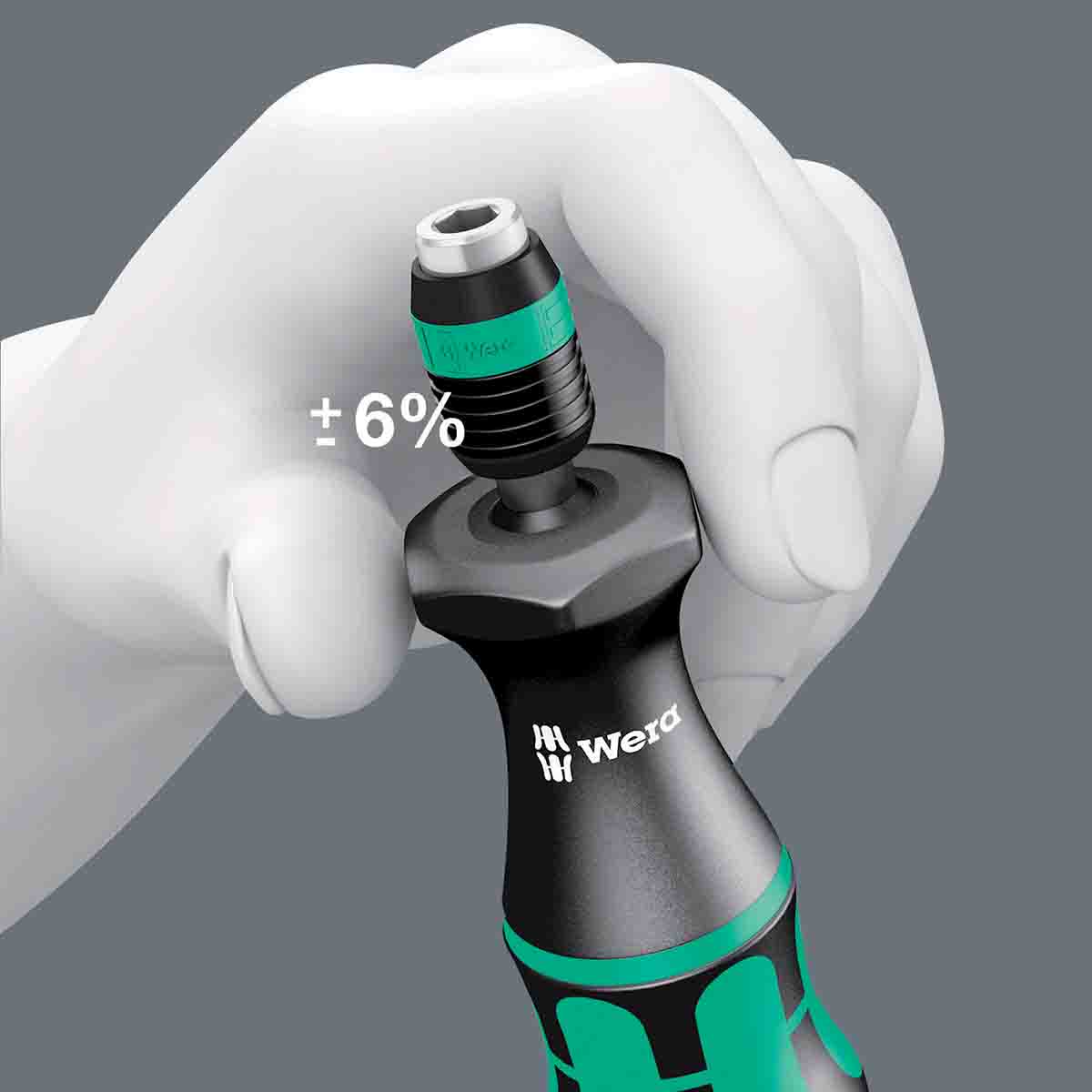 05074720001 Wera Pre-Settable Torque Screwdriver, 2.5 To 29.0 in.lbs, 1/4 in Drive ESD Safe, ±6 % Accuracy