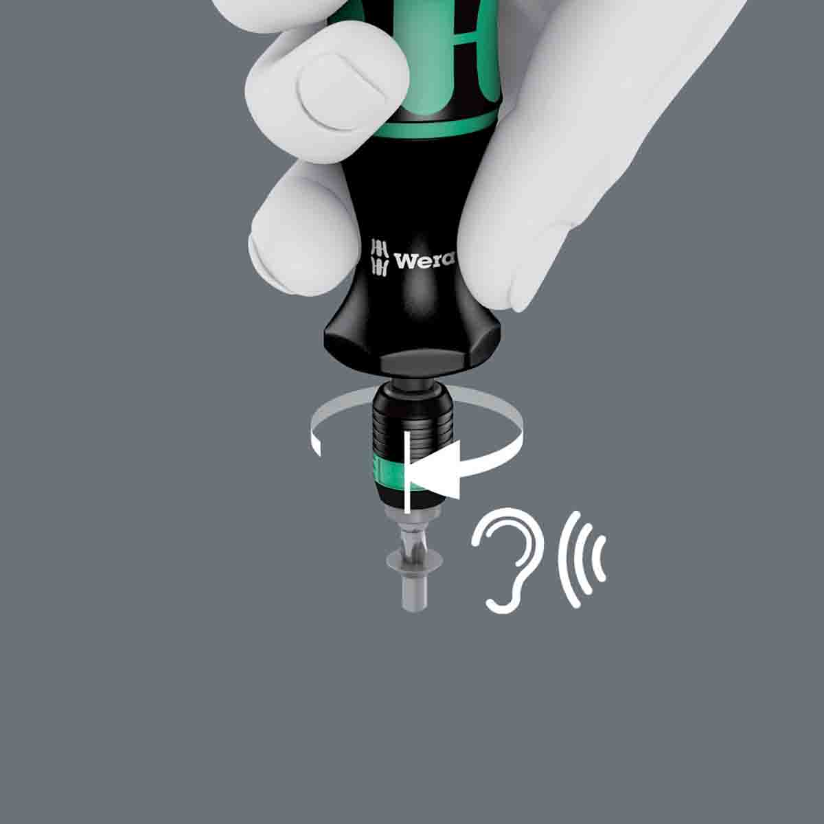 05074720001 Wera Pre-Settable Torque Screwdriver, 2.5 To 29.0 in.lbs, 1/4 in Drive ESD Safe, ±6 % Accuracy
