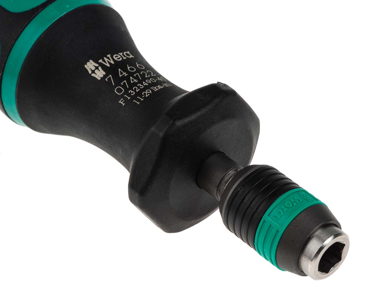 05074722001 Wera Preset Torque Screwdriver, 11 Nm, 1/4 in Drive, ±6 % Accuracy
