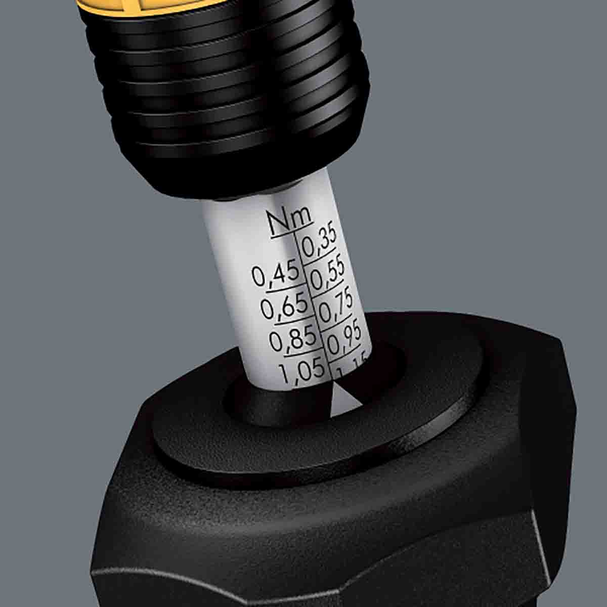 05074730001 Wera Adjustable Torque Screwdriver, 0.3 To 1.2 Nm, 1/4 in Drive ESD Safe, ±6 % Accuracy