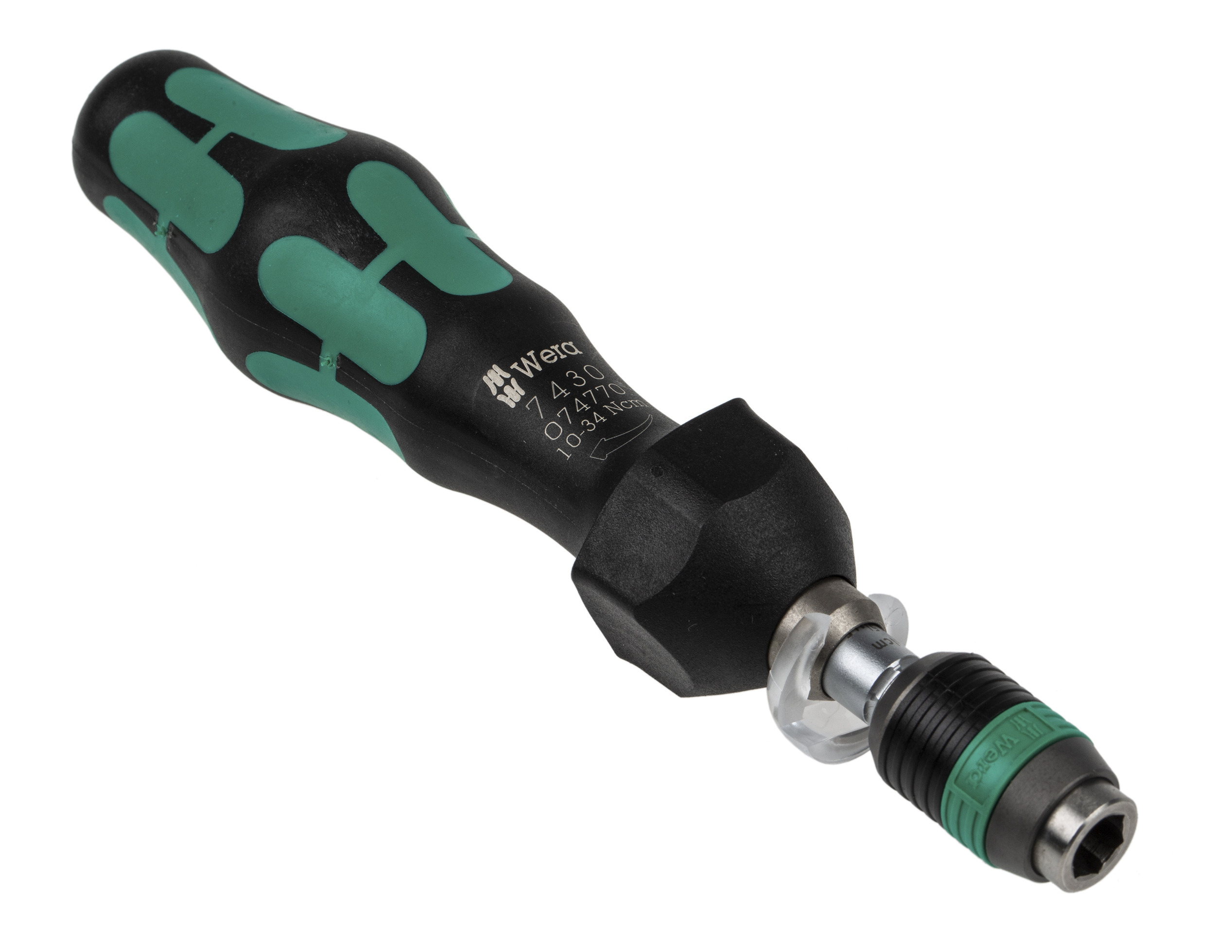 05074770001 Wera Adjustable Torque Screwdriver, 0.1 To 0.34 Nm, 1/4 in Drive, ±6 % Accuracy