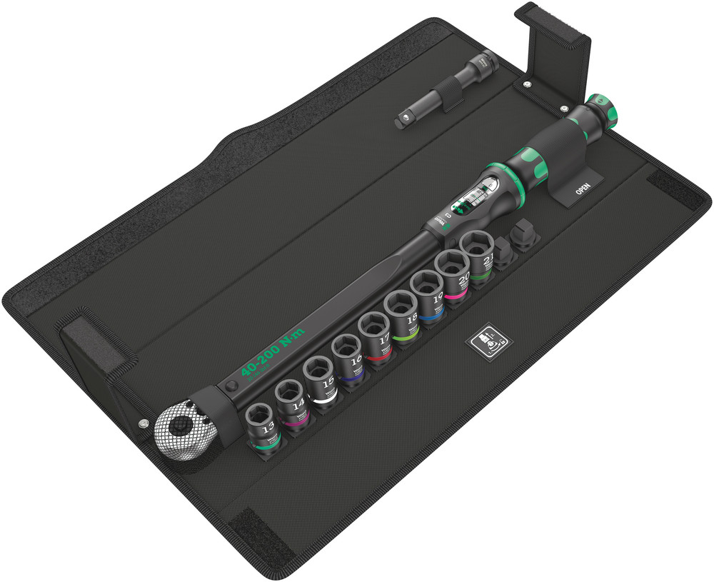 05075681001 Wera Click-Torque C 3 Set 2 Click Torque Wrench Set, 40 To 200 Nm, 1/2 in Drive, Hex Drive, 545mm Overall