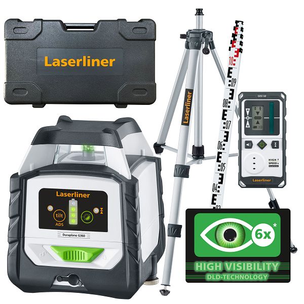 Laserliner Duraplane G360 515 nm Laser Colour Green Laser Level