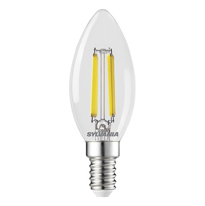 Sylvania ToLEDo Platinum E14 LED Bulbs 2.3 W(40W), 2700K, Warm White, Candle shape