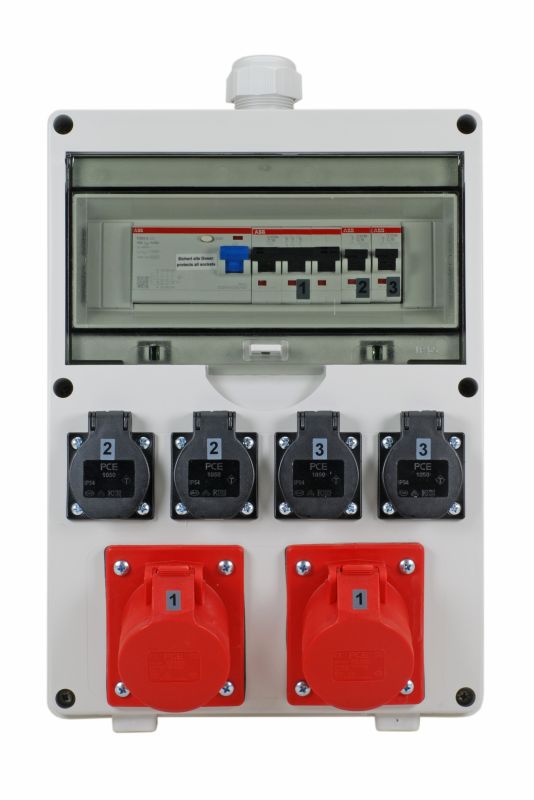 Bodo Ehmann Type F - German Schuko 6 Gang Socket Bar, 16A, 400V
