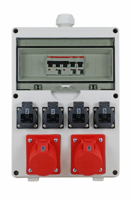 Bodo Ehmann Type F - German Schuko 6 Gang Socket Bar, 16A, 400V