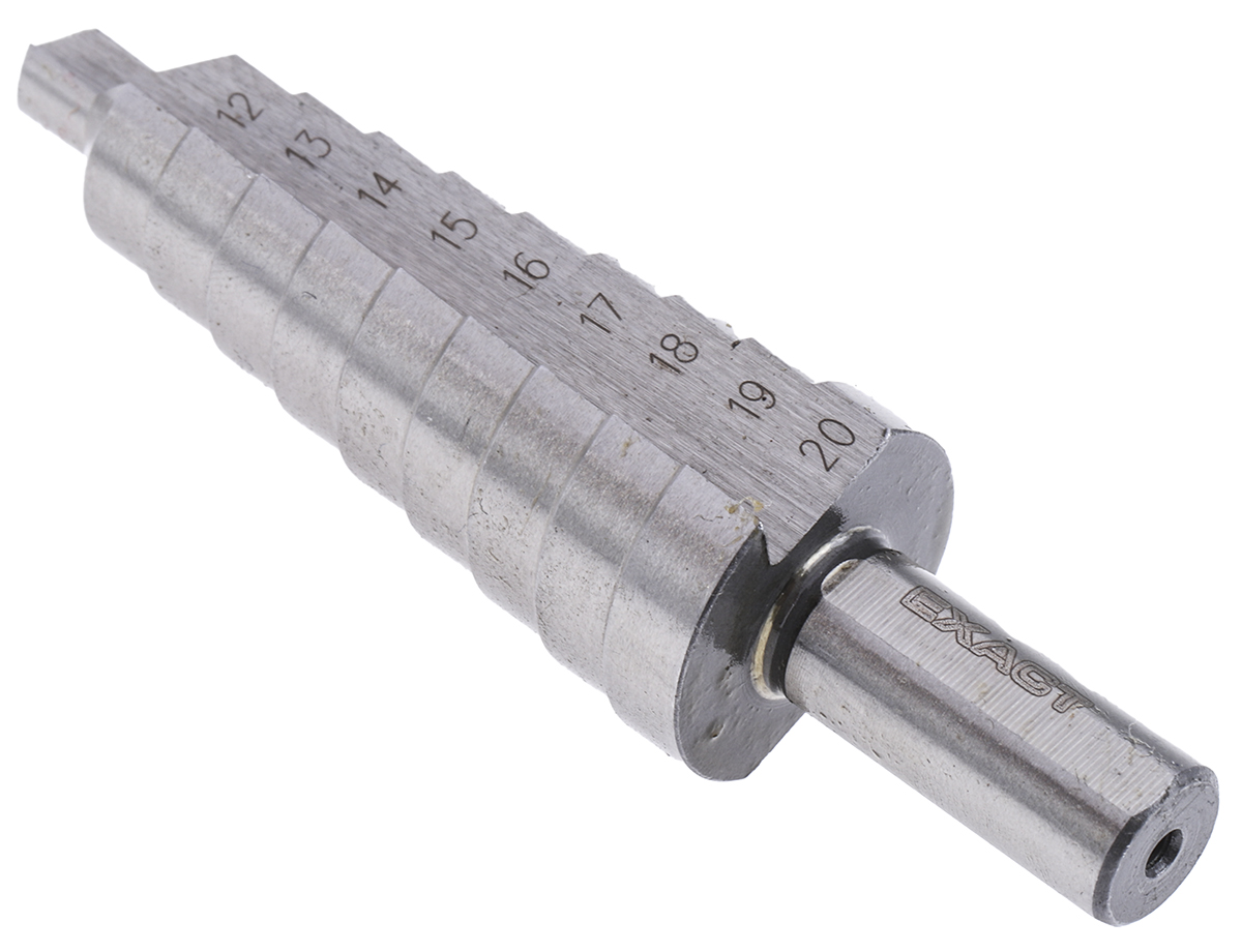 05322 EXACT HSS 4 to 12mm Drill Bit, 80 mm, Steigend/Steps, 5