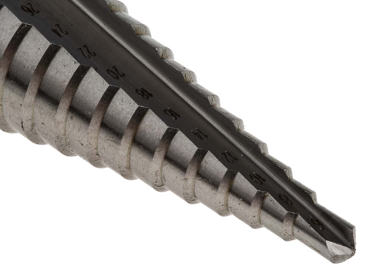 05332 EXACT 3-Piece Step Drill Bit Set for Metal, 30 mm Max, 4 mm Min, HSS Bits