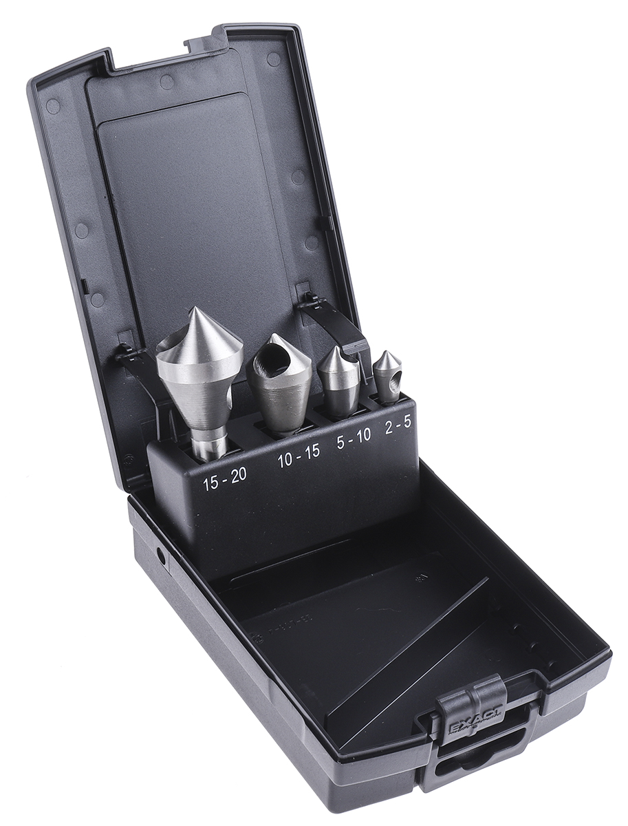 EXACT High Speed Steel-E Countersink Drill Bit Set, 3 Flute(s), 90 °, 4 Piece(s)