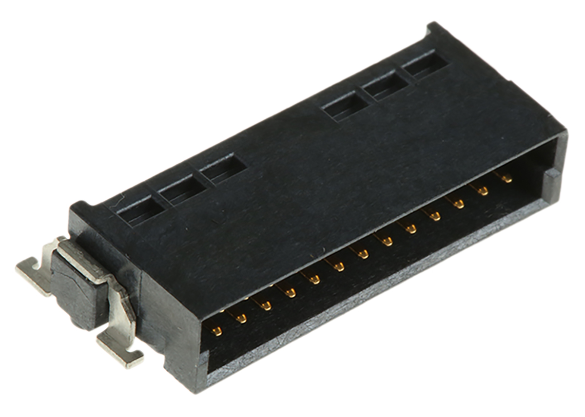 054595-054595-e ERNI SMC Series Right Angle Surface PCB Header, 26 Contact(s), 1.27 mm Pitch, 2 Row, Shrouded