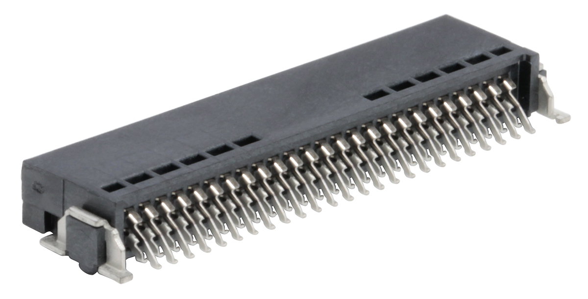ERNI SMC Series Right Angle Surface PCB Header, 50 Contact(s), 1.27 mm Pitch, 2 Row, Shrouded