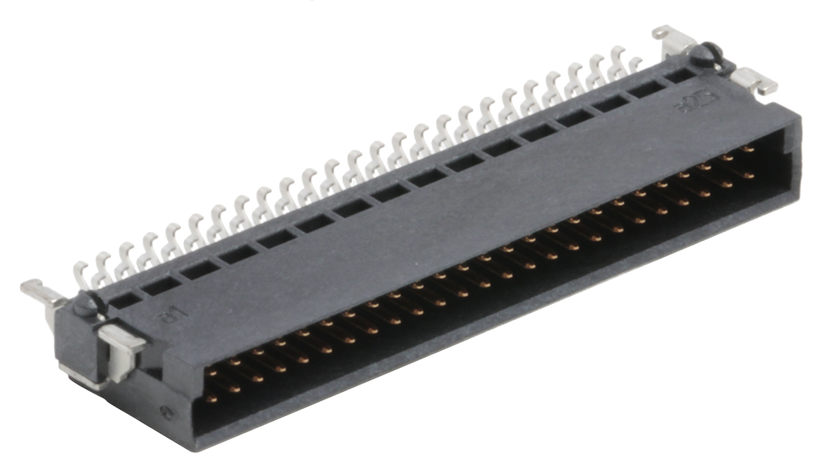 054596-054596-e ERNI SMC Series Right Angle Surface PCB Header, 50 Contact(s), 1.27 mm Pitch, 2 Row, Shrouded