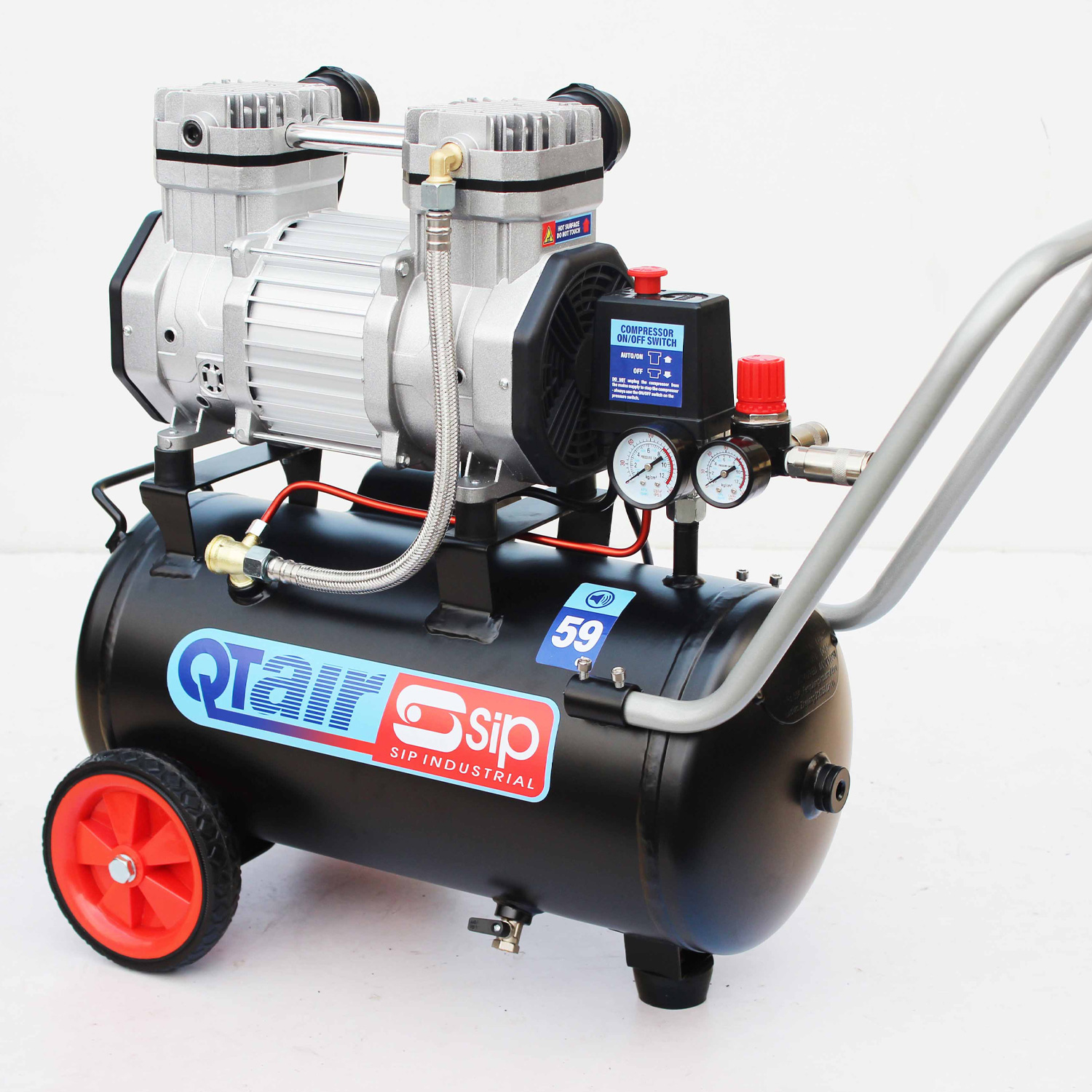 05491 SIP 1.5 HP Air Compressor, 8 bar, 27.5 kg, 24 L