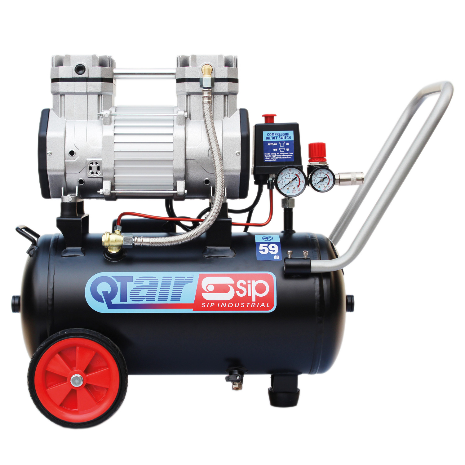 05491 SIP 1.5 HP Air Compressor, 8 bar, 27.5 kg, 24 L