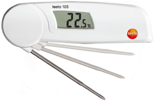 Testo 103 Folding Thermometer with Probe, Penetration Probe, 220 °C Max, ±0.5°C Accuracy