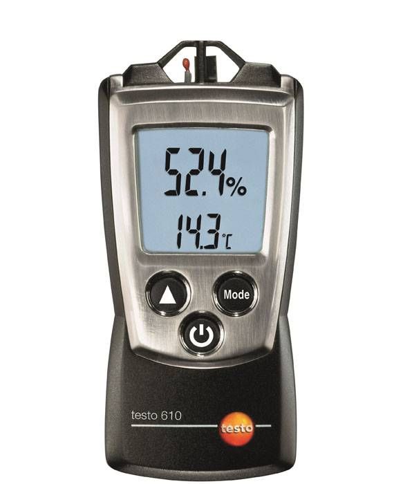 0560-0610 Testo 610 Hygrometer 50 °C, ±2.5 %RH Accuracy, 50 °C Max, 100 %RH Max, UKAS