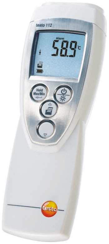 Testo 112 Wired Digital Thermometer, PT100, NTC Probe, 1 Input(s), 300 °C Max, ±0.2°C Accuracy