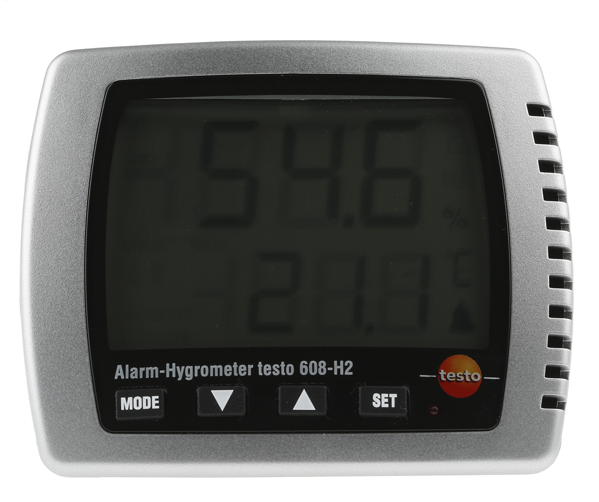 Testo 608-H2 Hygrometer 70 °C, ±2 %RH Accuracy, 50 °C Max, 98 %RH Max, UKAS