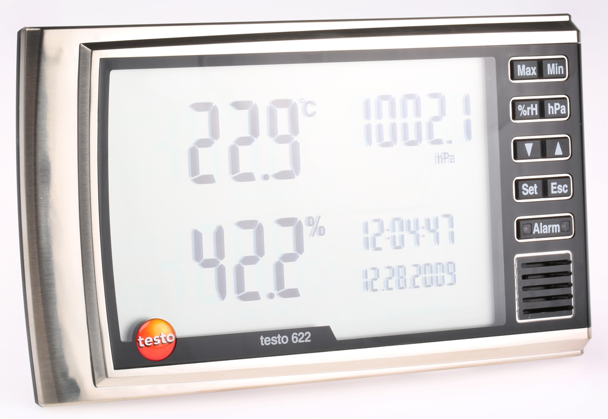 Testo 622 Hygrometer 60 °C, ±2 %RH, ±3 %RH Accuracy, 60 °C Max, 100 %RH Max