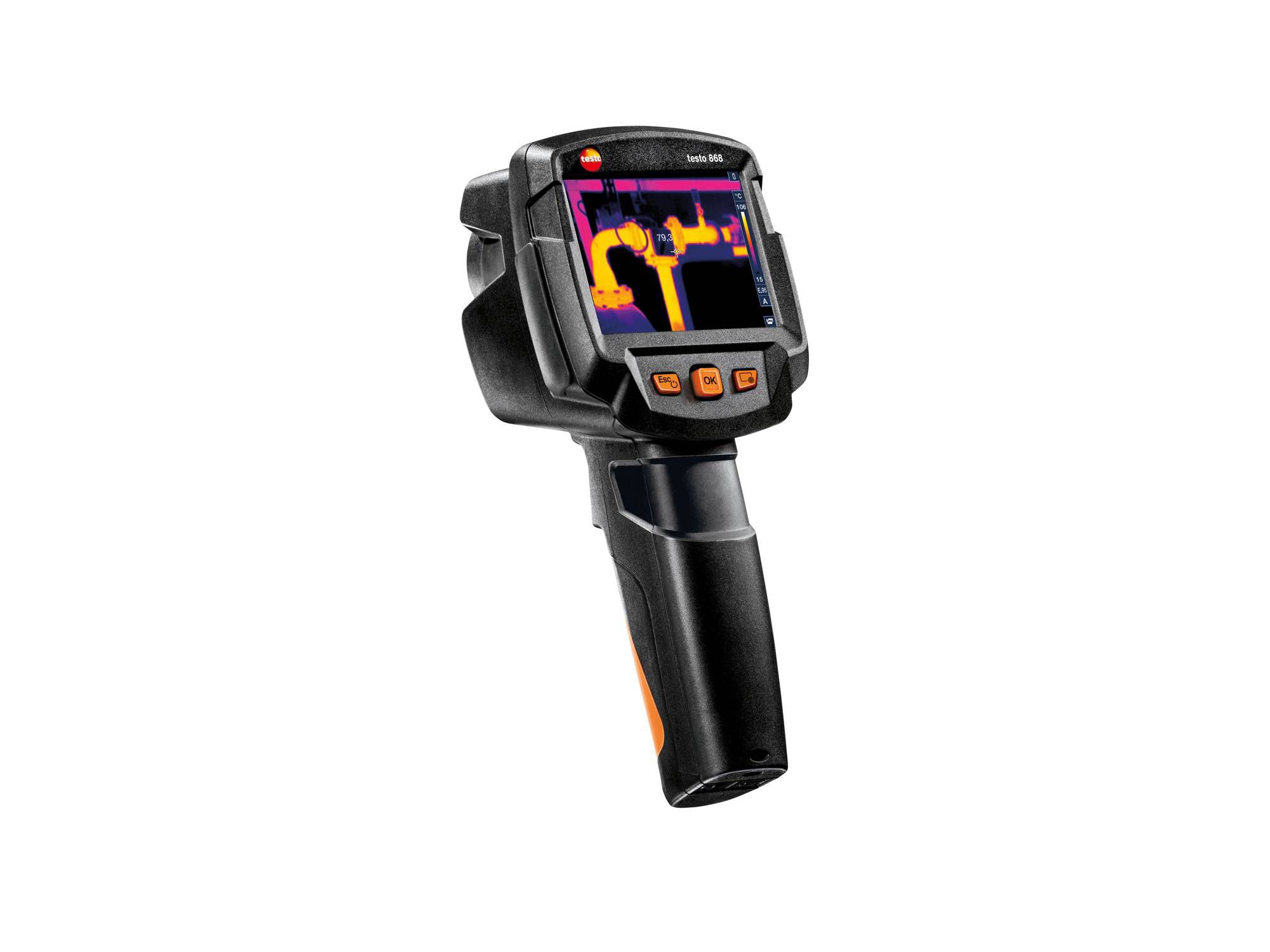 Testo 868s 865S USB 2.0 Thermal Imaging Camera, 650 °C 160 x 120 pixel Detector Resolution
