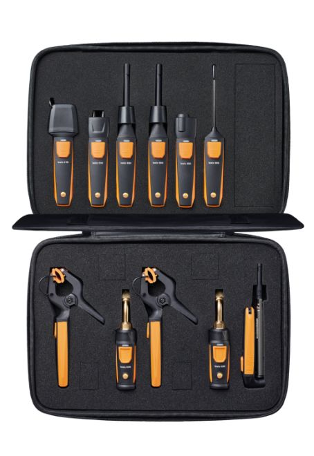 Testo Smart Probes HVAC/R Ultimate kit Wireless Multimeter Kit, Vane/Ntc, Infrared, Tc Type K (Air Probe), Pressure,