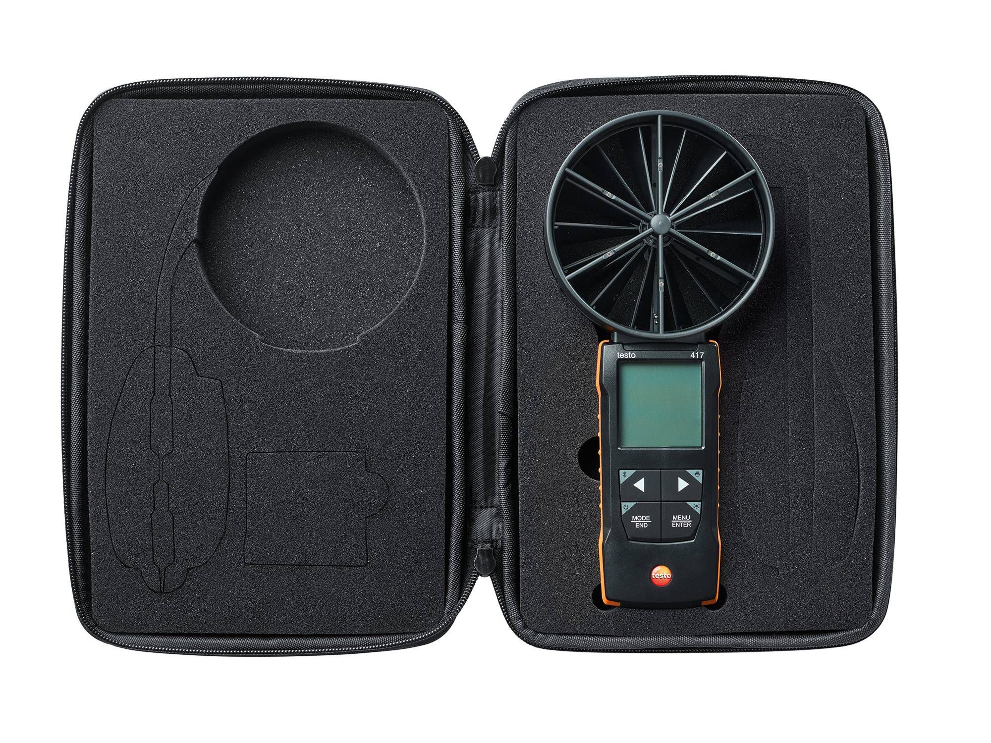 0563-0417 Testo 417 Vane Anemometer, Measures Volume Air Flow, 20 m/s