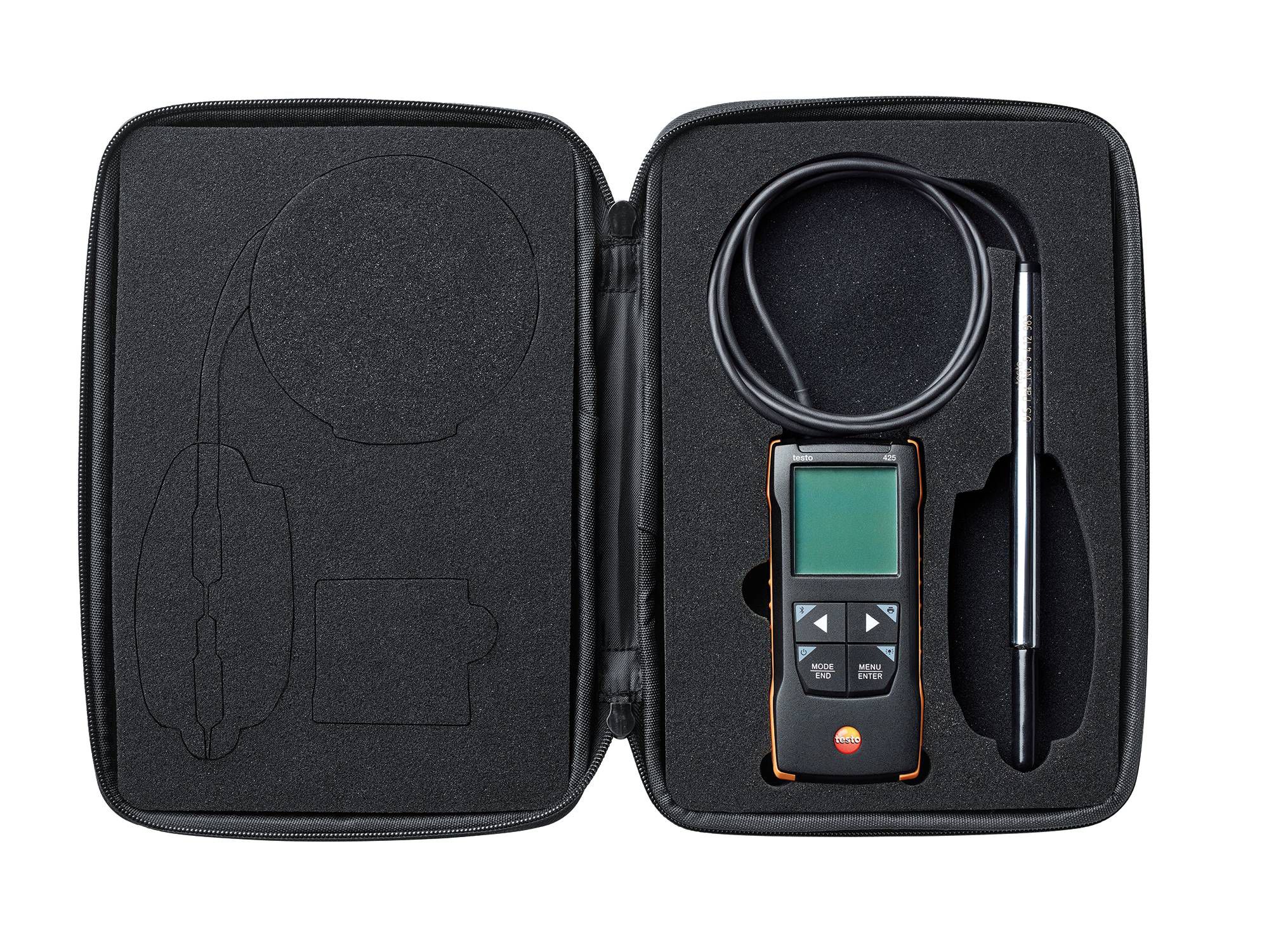0563-0425 Testo 425 Telescopic Vane Anemometer, Measures Temperature, Volume, Air Velocity, Flow, 30 m/s