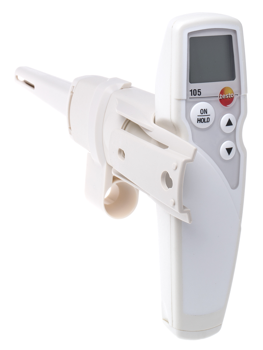 Testo 105 Handheld Digital Thermometer, NTC Probe, 275 °C Max, ±1 % Accuracy