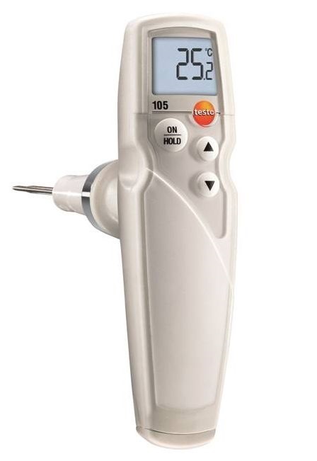 Testo 105 Wireless Digital Thermometer, Immersion, Penetration Probe, 1 Input(s), 275 °C Max, ±1 % of mv (212.2°