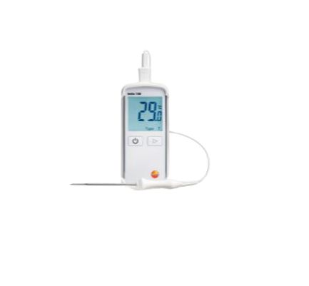 Testo 108 Handheld Digital Thermometer, Type K Thermocouple Probe, 1 Input(s), 300 °C Max, ±0.5°C Accuracy