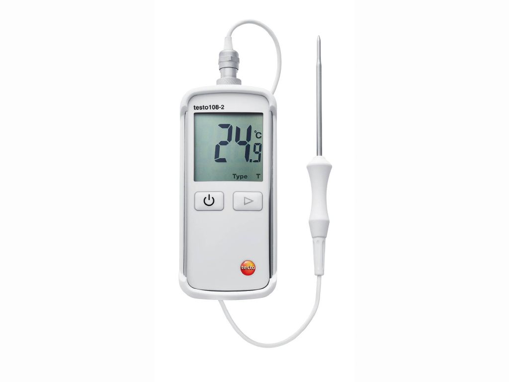 Testo 108-2 Wireless Digital Thermometer, Type T Probe, 1 Input(s), 300 °C Max, ±0.5°C Accuracy