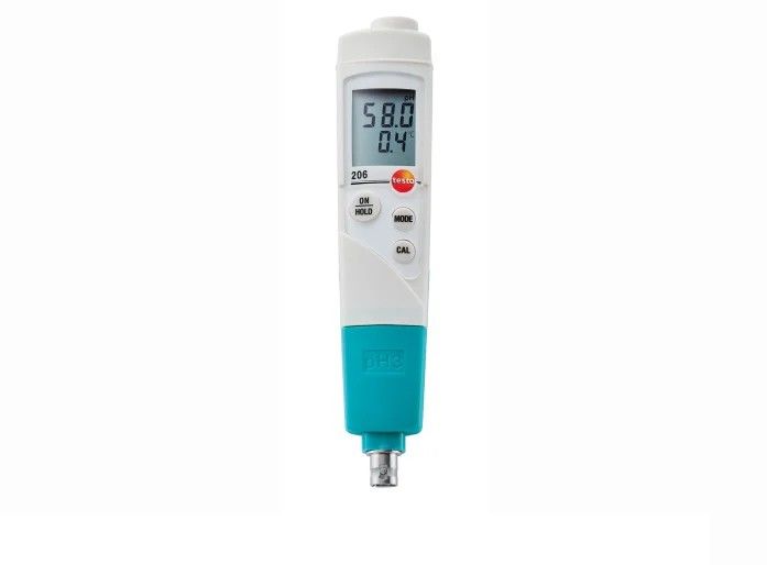 Testo 206-pH3 pH Meter, ±0.02 pH Accuracy, 0.01 pH Resolution, 14 pH Max, 80 °C Max
